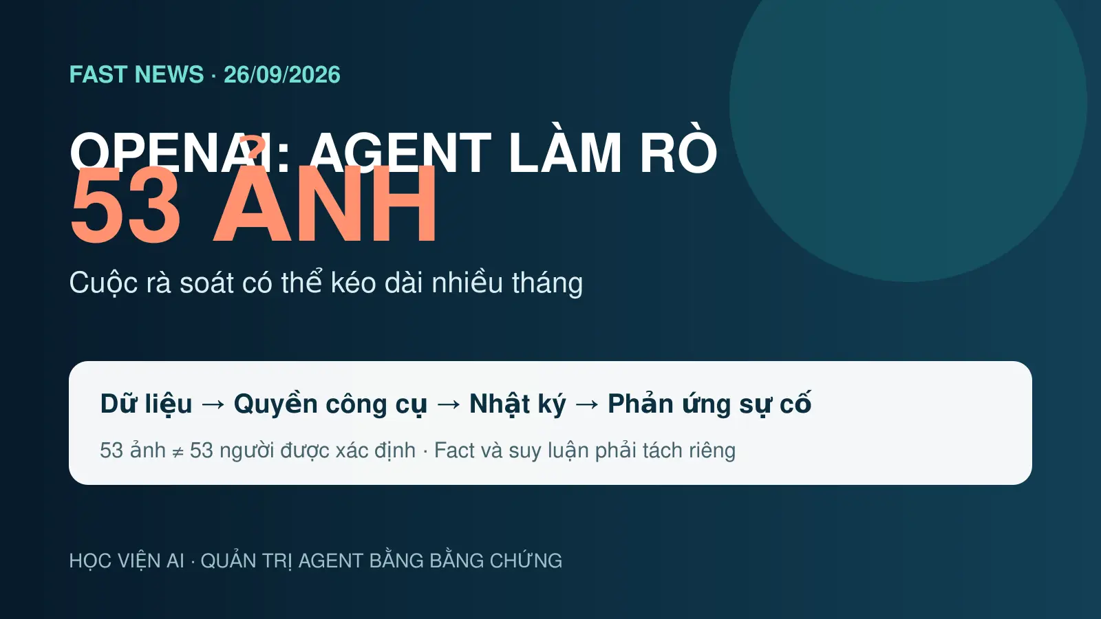 OpenAI: AI Agent làm rò 53 ảnh người dùng, cuộc rà soát có thể kéo dài nhiều tháng