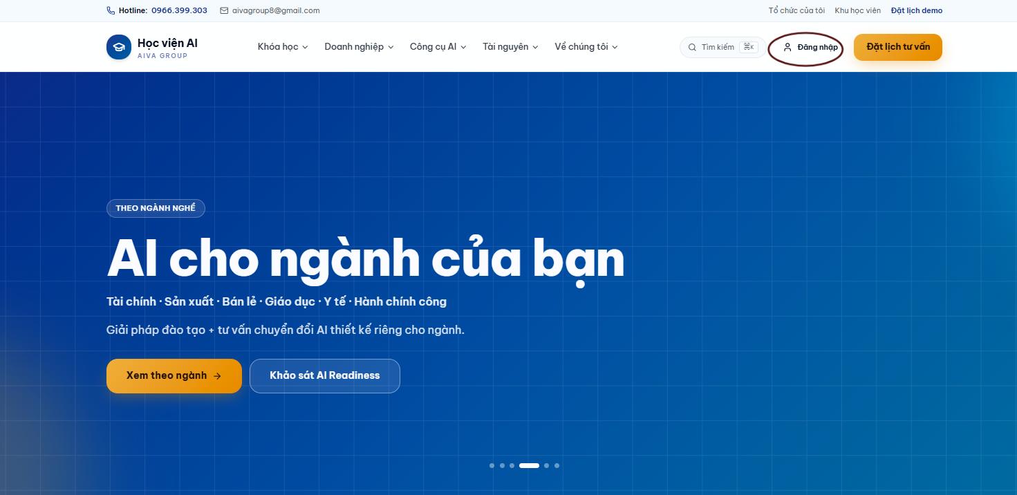 Đăng nhập hocvienai.com