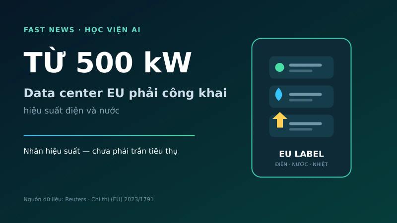 EU buộc data center từ 500 kW công khai hiệu suất điện và nước