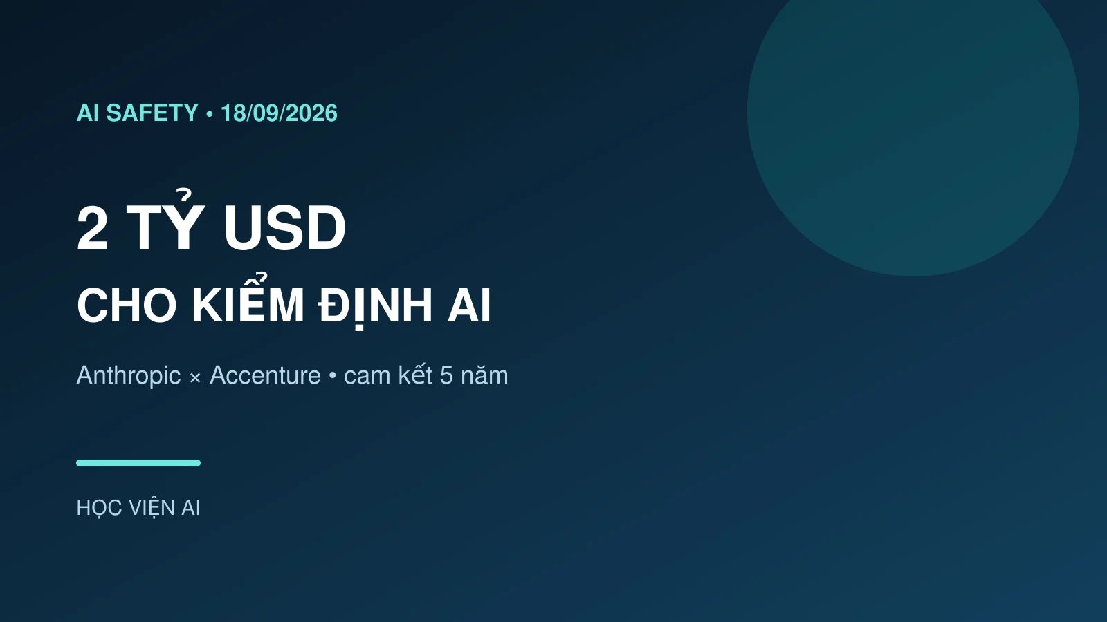 Anthropic và Accenture rót 2 tỷ USD vào kiểm định AI độc lập