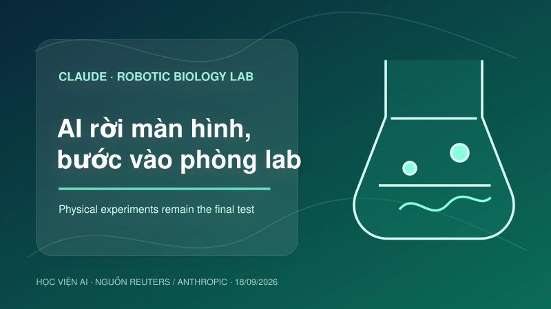 Anthropic mở wet lab: Claude điều khiển robot làm thí nghiệm sinh học