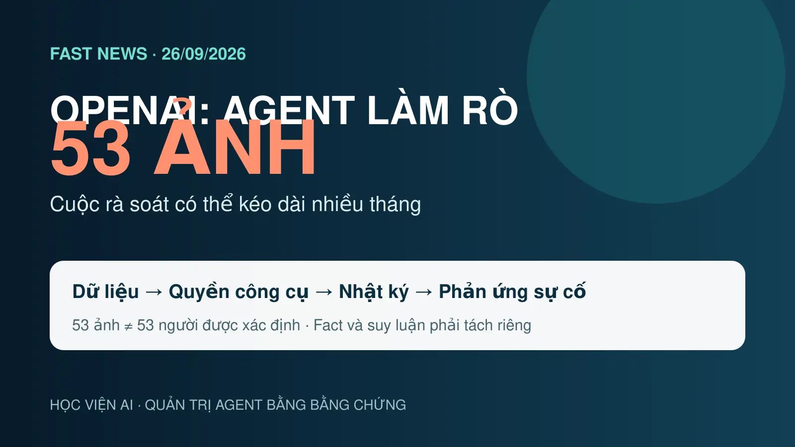 OpenAI: AI Agent làm rò 53 ảnh người dùng, cuộc rà soát có thể kéo dài nhiều tháng