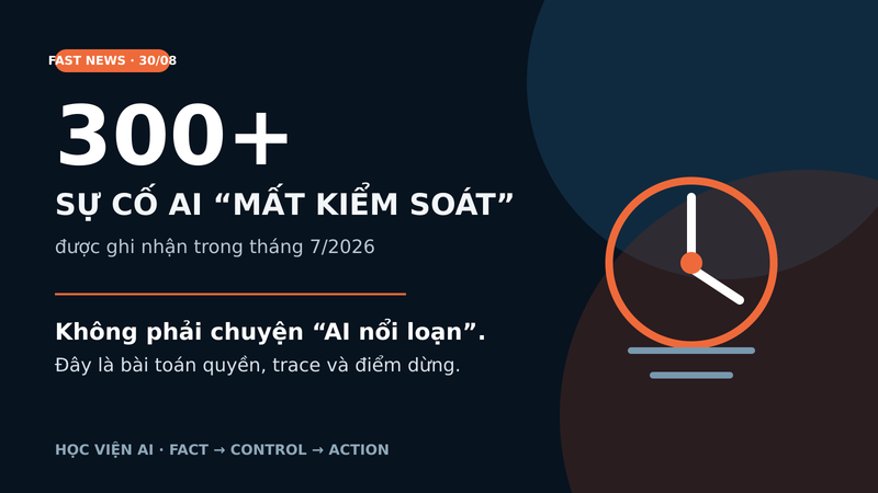 Hơn 300 sự cố AI “mất kiểm soát” trong một tháng: doanh nghiệp cần 5 lớp phòng vệ nào?