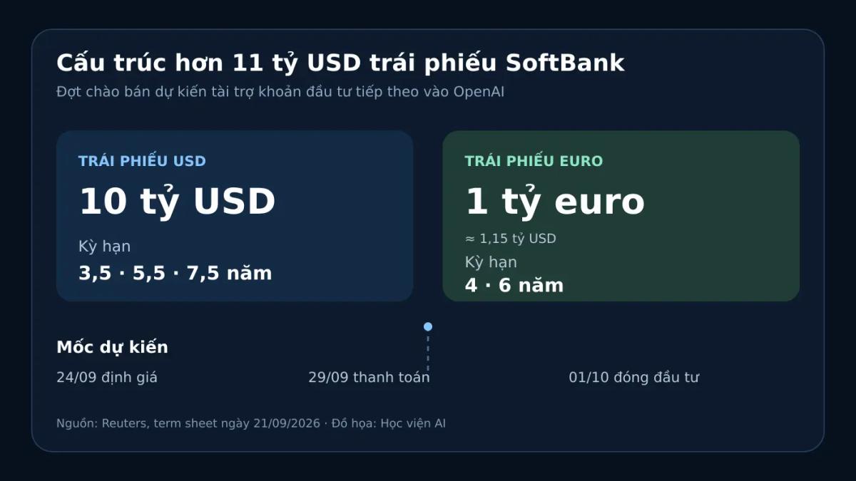 Cấu trúc hơn 11 tỷ USD trái phiếu của SoftBank cho khoản đầu tư OpenAI