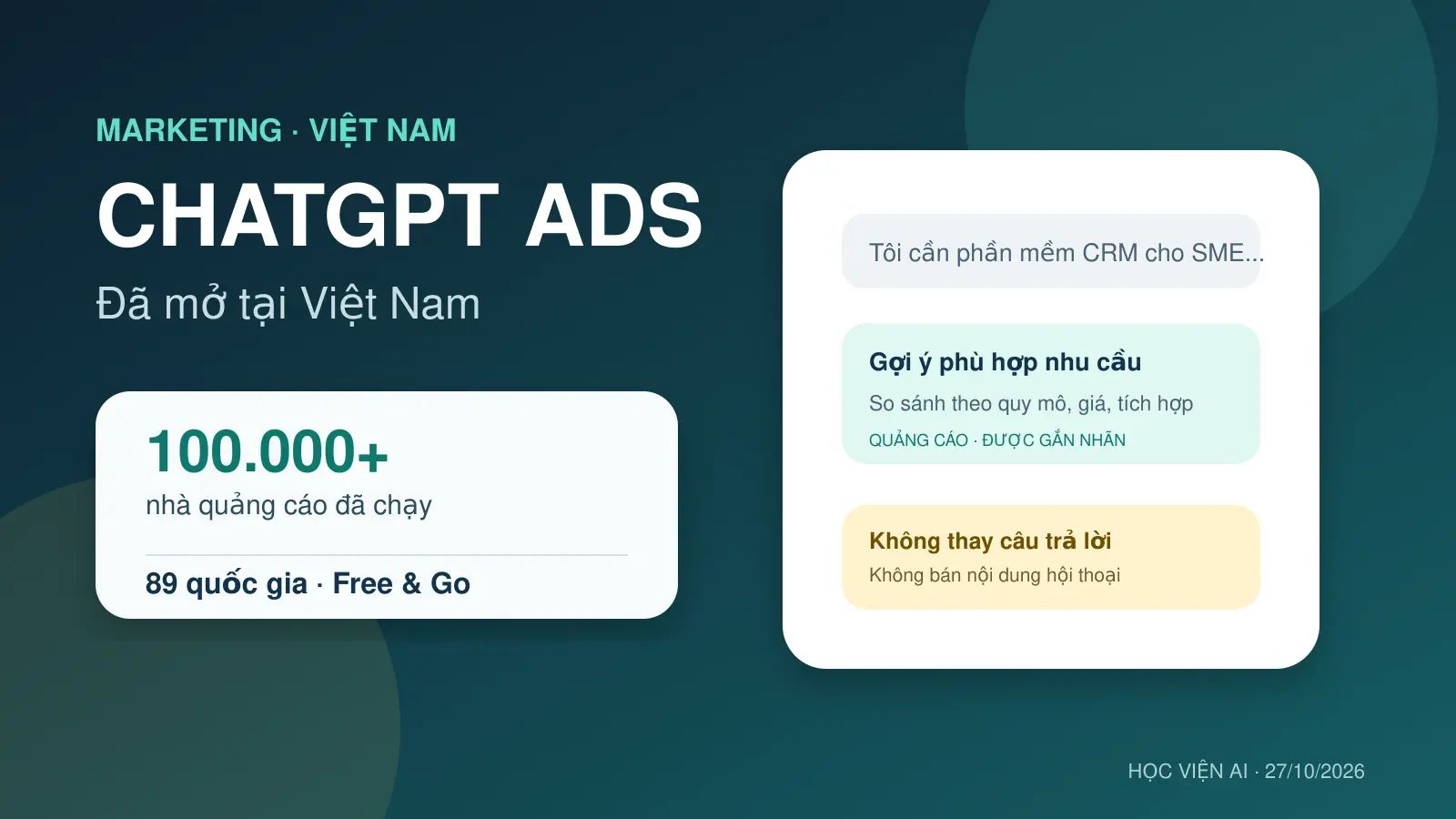 ChatGPT Ads tại Việt Nam: SME nên thử thế nào trong 14 ngày?