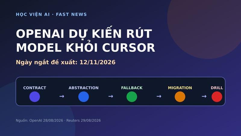 OpenAI rút model khỏi Cursor sau thương vụ SpaceX: doanh nghiệp cần chuẩn bị gì khi nhà cung cấp AI đổi cuộc chơi?