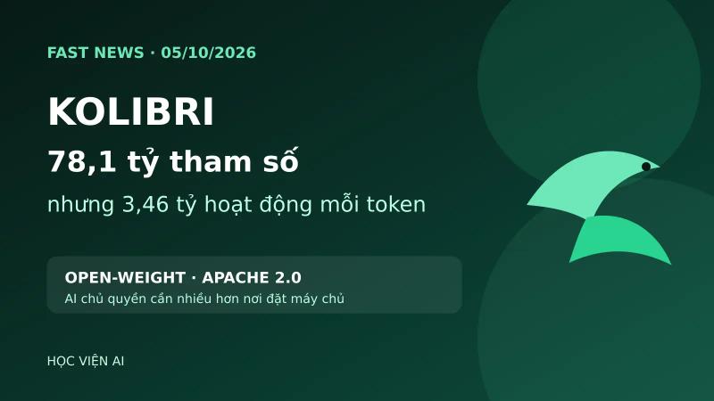 Kolibri 78 tỷ tham số nhưng chỉ 3,46 tỷ hoạt động: “AI chủ quyền” nghĩa là gì?