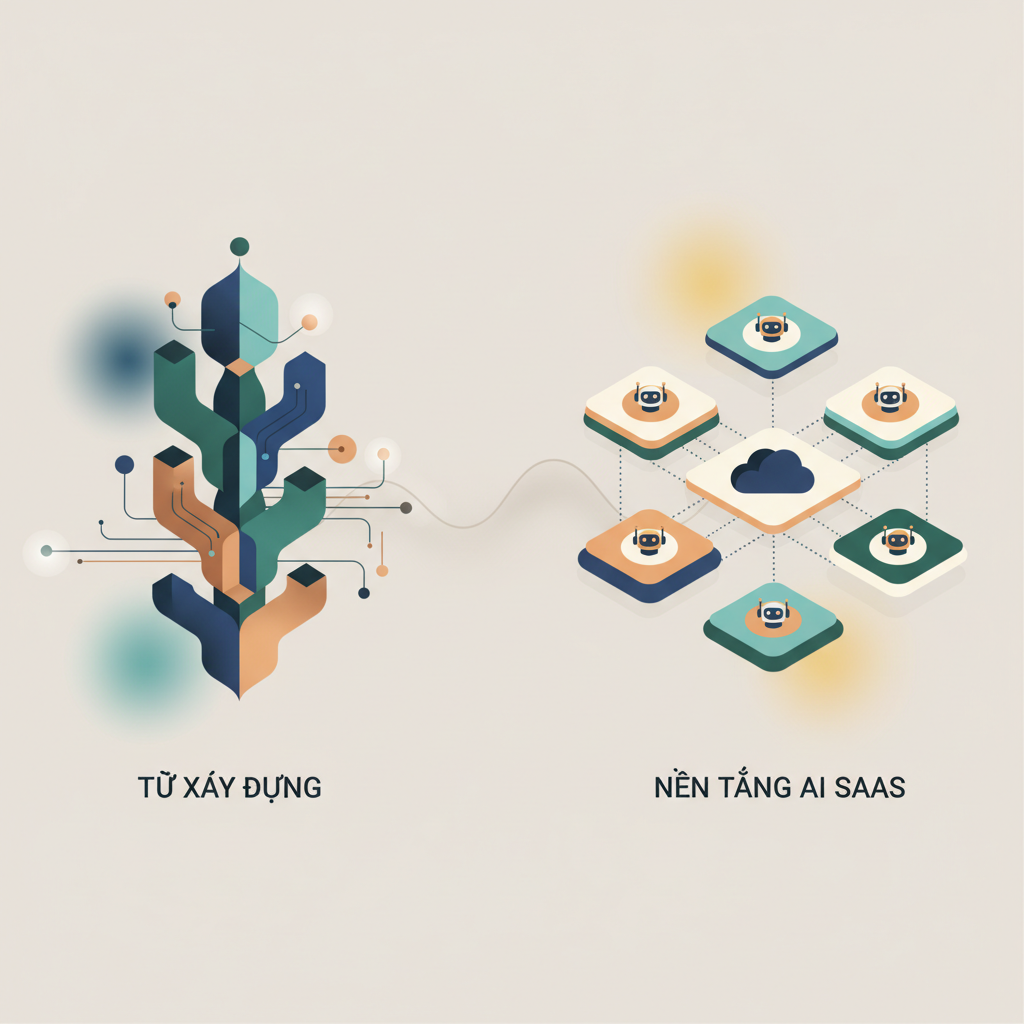 So sánh chatbot AI tự xây dựng với các nền tảng AI SaaS cho doanh nghiệp