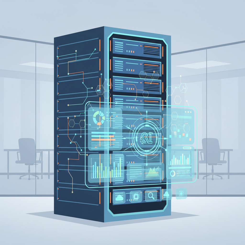 modern office data server ai dashboard