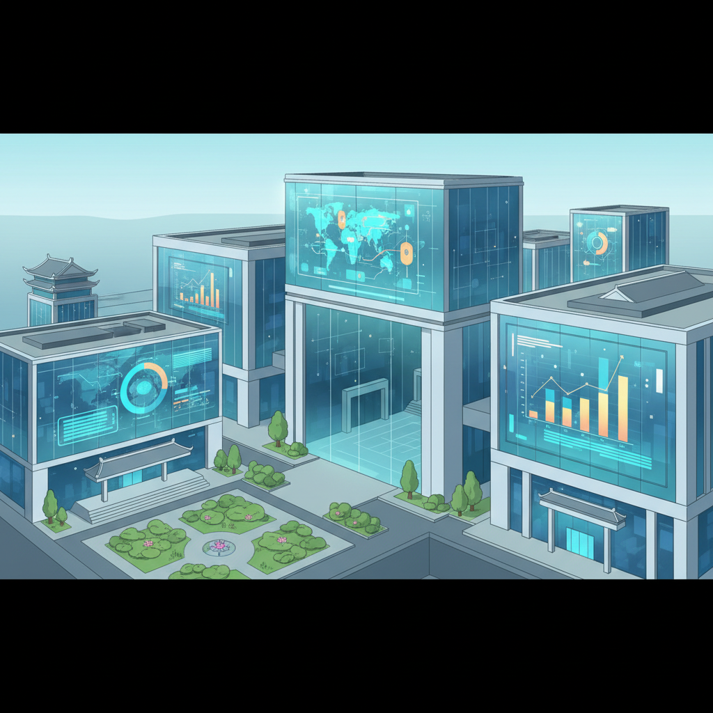 vietnamese office digital screens modern architecture