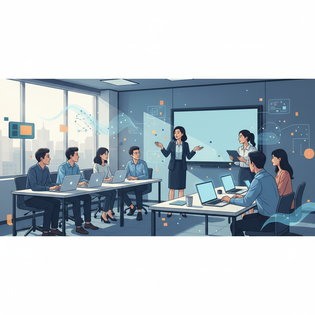Học viên tham gia chương trình AI thực hành trong môi trường đào tạo