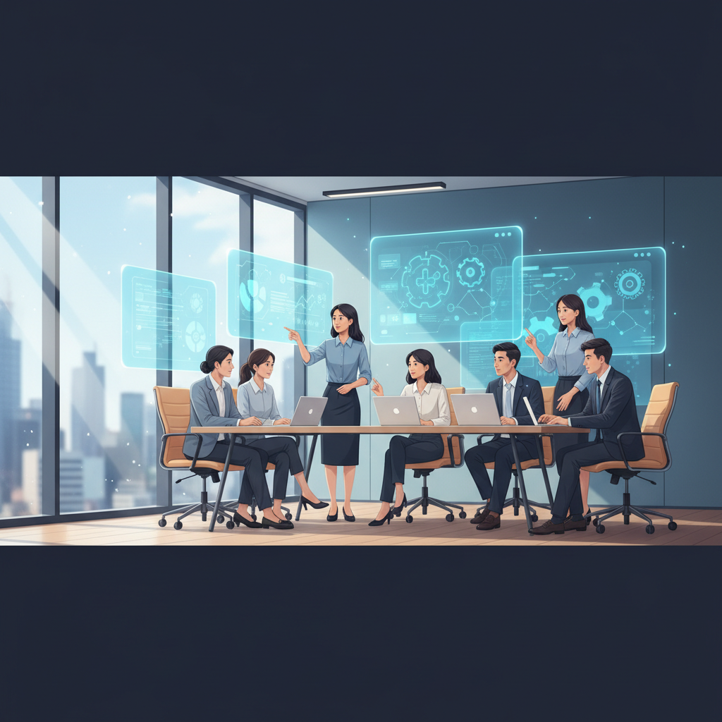 Đội ngũ doanh nghiệp cùng rà soát sơ đồ và kết quả workflow AI Automation