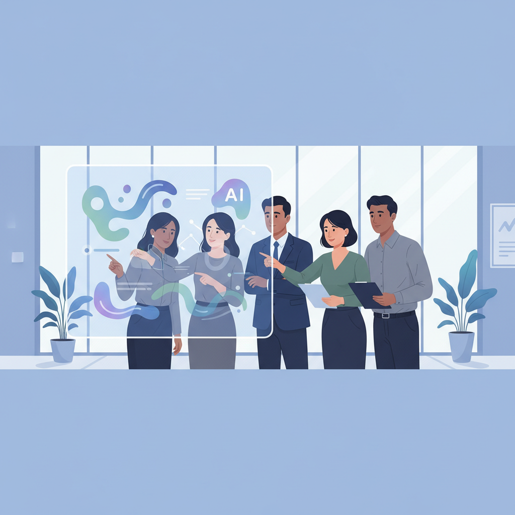 Đội ngũ doanh nghiệp cùng xem dữ liệu AI để nghiệm thu kết quả